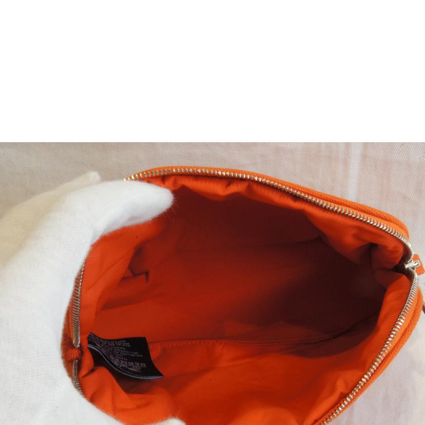 HERMES エルメス/ボリードポーチ/オレンジキャンバス/SAランク/92【中古】