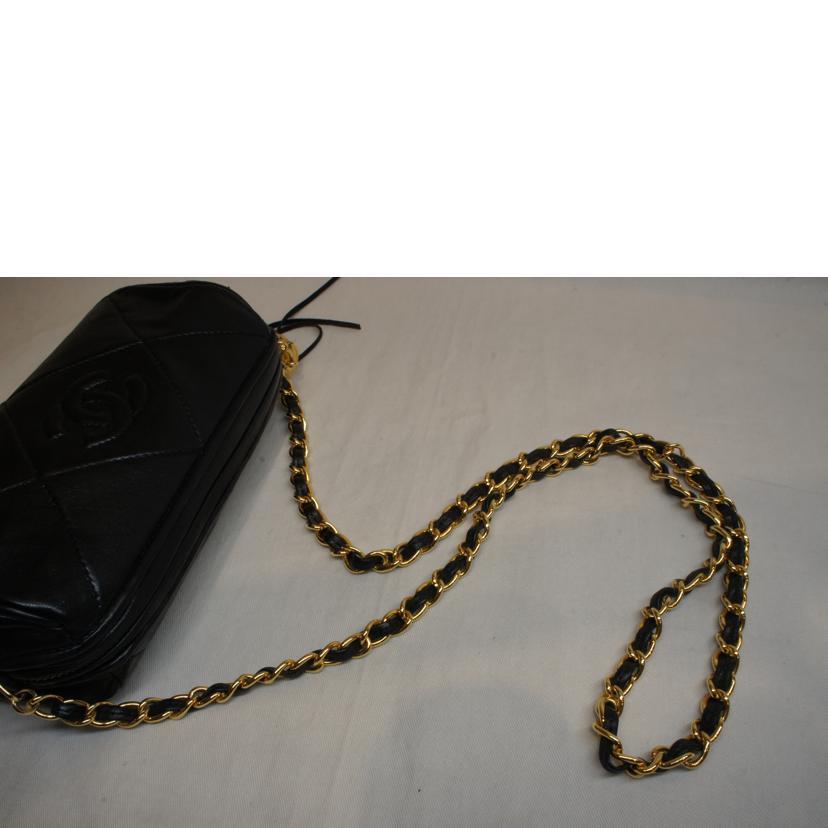 CHANEL シャネル/マトラッセラムスキンココマークフリンジチェーンショルダー/066****/Aランク/92【中古】 CHANEL（シャネル） シャネル/マトラッセラムスキンココマークフリンジ