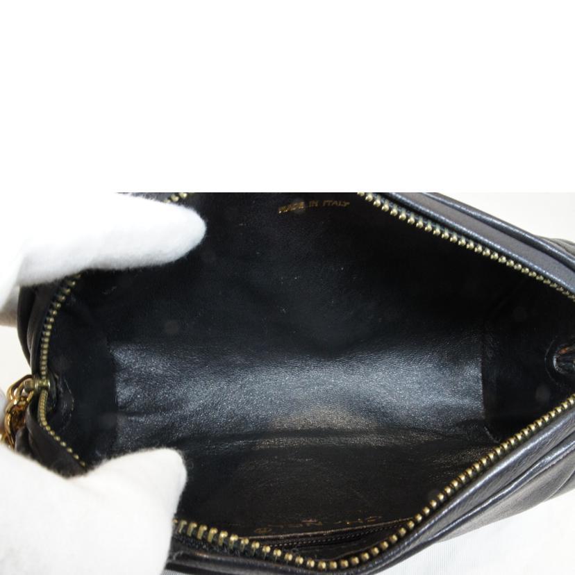 CHANEL シャネル/マトラッセラムスキンココマークフリンジチェーンショルダー/066****/Aランク/92【中古】 CHANEL（シャネル） シャネル/マトラッセラムスキンココマークフリンジ