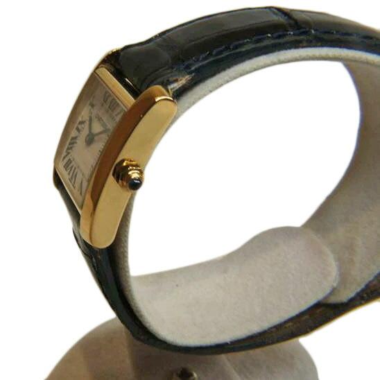 Cartier カルティエ/K18タンクフランセーズ/QZ/レザーベルト/W5000256/238*********/Aランク/92【中古】 Cartier（カルティエ） カルティエ/K18タンクフランセーズ/QZ/レザー
