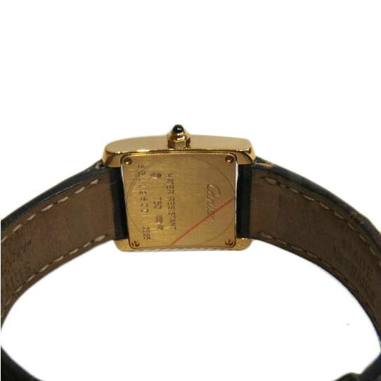 Cartier カルティエ/K18タンクフランセーズ/QZ/レザーベルト/W5000256/238*********/Aランク/92【中古】 Cartier（カルティエ） カルティエ/K18タンクフランセーズ/QZ/レザー