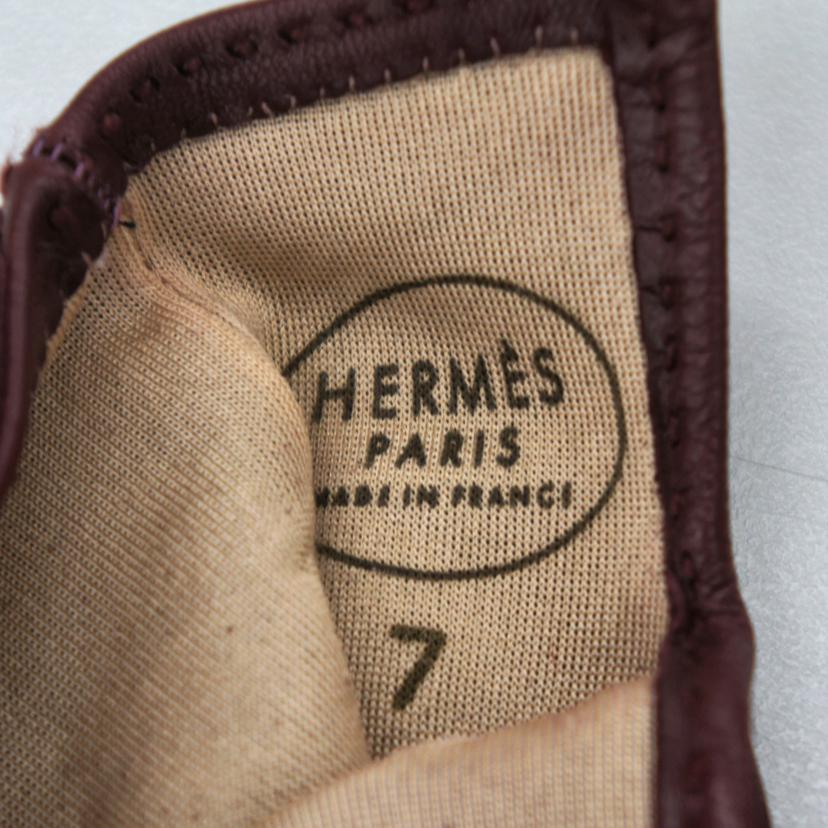 HERMES エルメス/レザーグローブ/ケリー金具/ABランク/94【中古