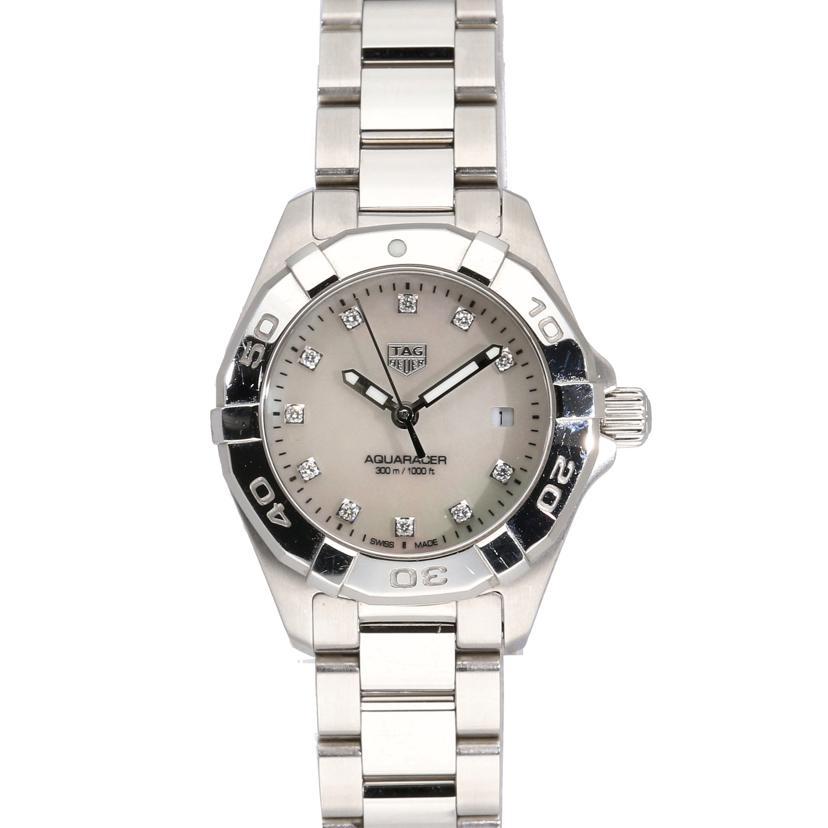 TAGHeuer タグホイヤー/アクアレーサー300ダイヤ11P/SS/シェル文字盤/クオーツ/WBD-1414/WPZ****/Bランク/94【中古】 TAG HEUER（タグ・ホイヤー） タグホイヤー/アクアレーサー300ダイヤ