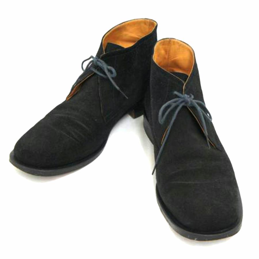 HERMES エルメス/スウェードチャッカーブーツ BLK-S/42/メンズシューズ