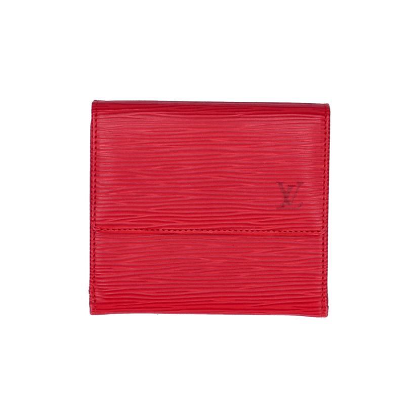 LOUIS VUITTON エピ ポルトフォイユ・エリーズ 三つ折り財布 赤