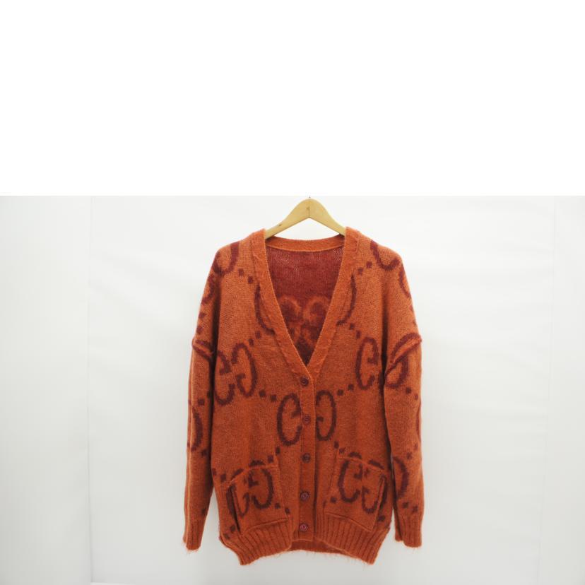 br>GUCCI グッチ/リバーシブルGGモヘアウールカーディガン OR/635160/S  