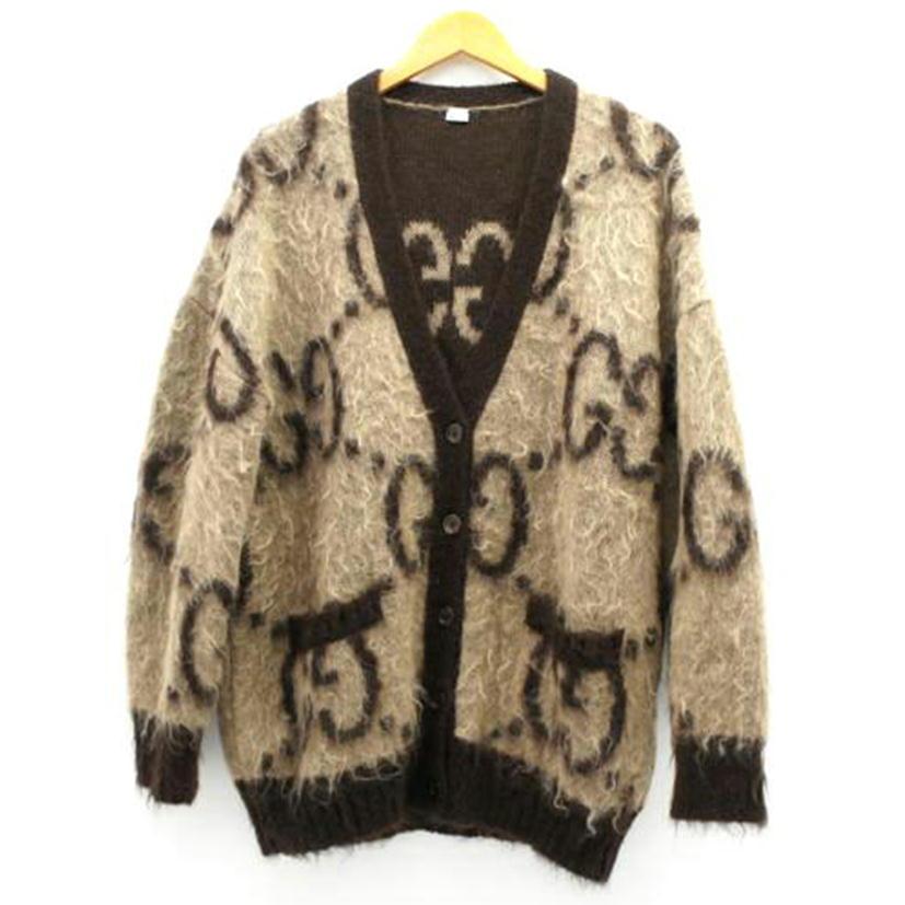GUCCI（グッチ） グッチ/リバーシブルGGモヘアウールカーディガン・BE