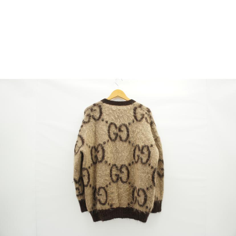 GUCCI（グッチ） グッチ/リバーシブルGGモヘアウールカーディガン・BE