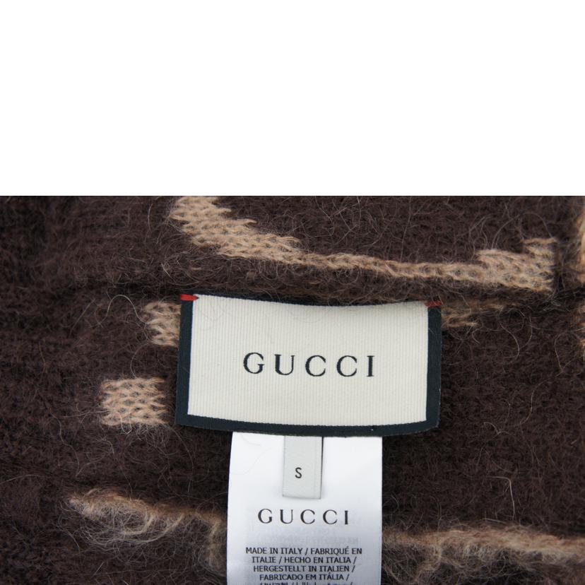 GUCCI（グッチ） グッチ/リバーシブルGGモヘアウールカーディガン・BE