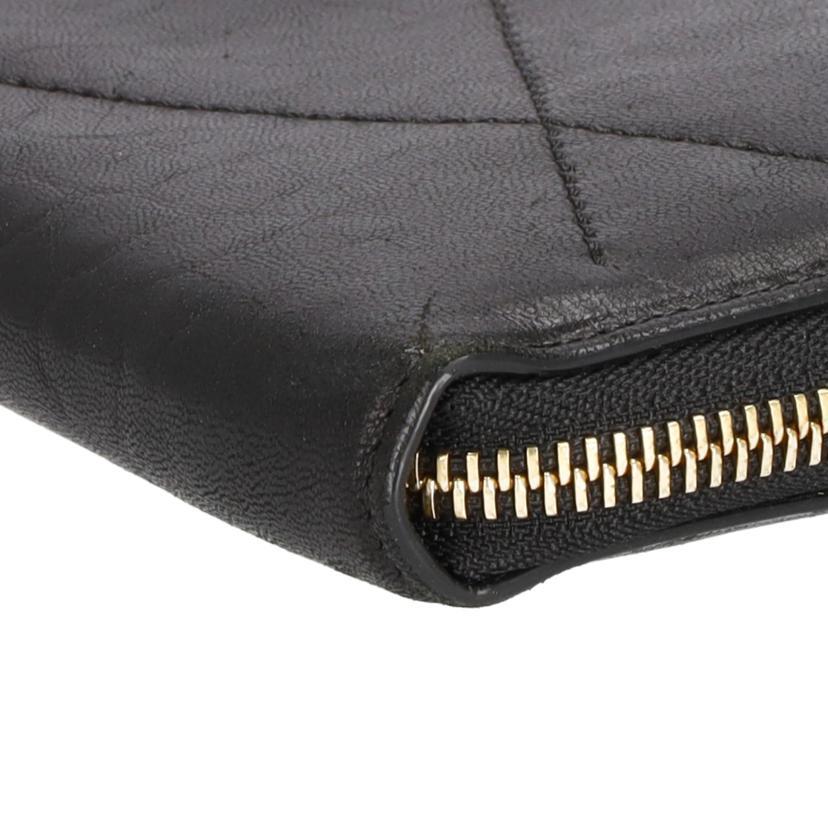 LANVIN ランバン/ラムスキンレザーラウンドファスナー長財布/財布・小物/Bランク/42【中古】 LANVIN（ランバン） ランバン/ラムスキンレザーラウンドファスナー長