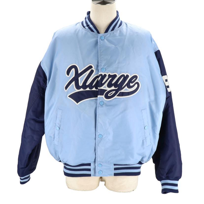 エクストララージ ナイロンジャケットブルゾン スタジャンL xlarge XLARGE エクストララージ/ナイロンスタジャン ブルー/ABランク/42