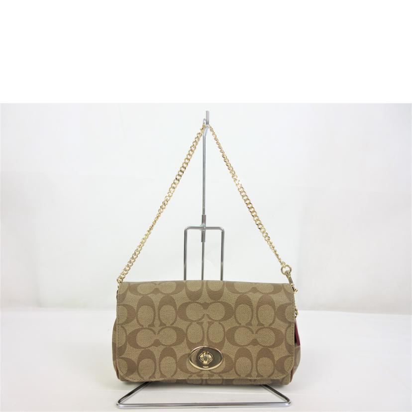 未使用 COACH コーチ シグネチャー ターンロック チェーンバッグ COACH（コーチ） コーチ/シグネチャー ターンロックチェーンショルダー