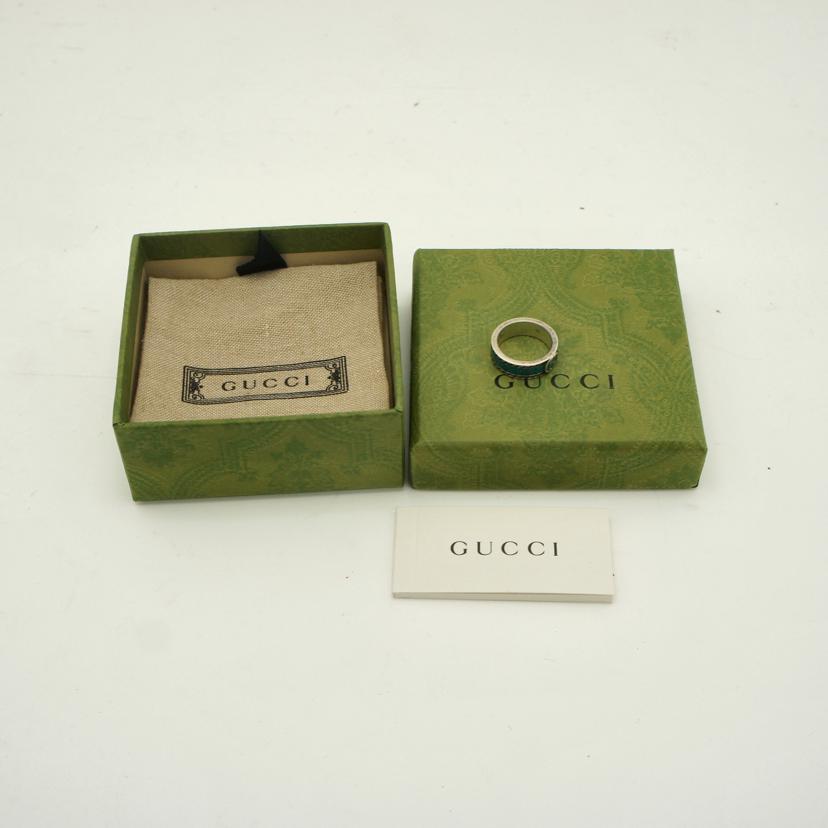 GUCCI グッチ/インターロッキング ターコイズリング #10/ABランク/70 