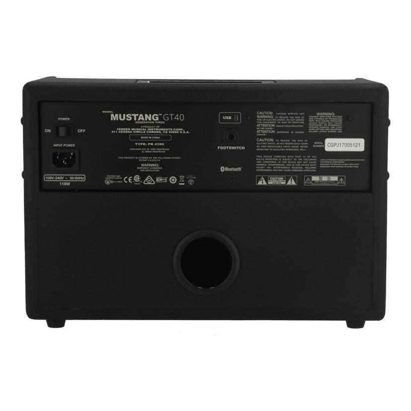 Mustang GT 40 ギターコンボアンプ　フェンダー Fender MUSTANG GT 40 Black ギターアンプ 40W Wi-Fi機能内蔵