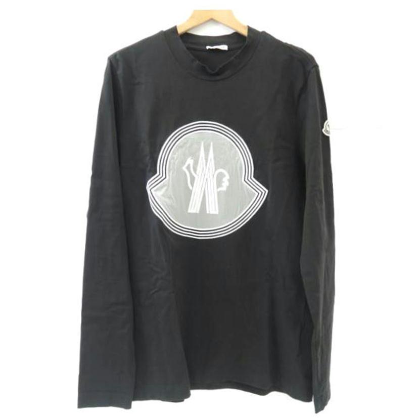 MONCLER モンクレール/マニカ ルンガ ロゴデザインクルーネックTシャツ
