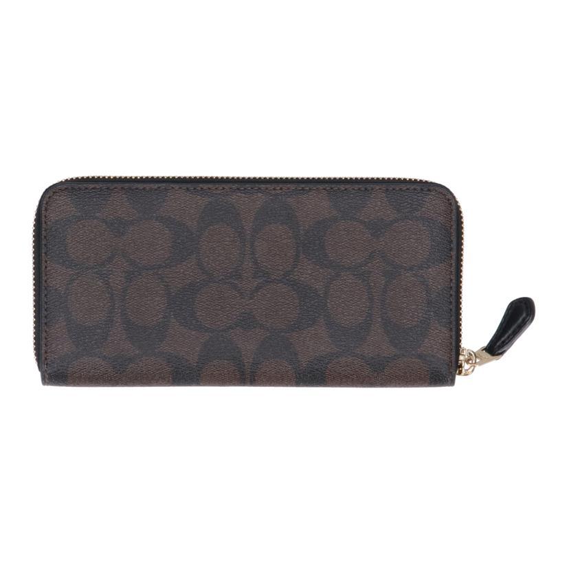 COACH コーチ/ラウンドファスナー長財布/シグネチャー・BR/F59267/B22**/Aランク/06【中古】 COACH（コーチ） コーチ/ラウンドファスナー長財布/シグネチャー・BR