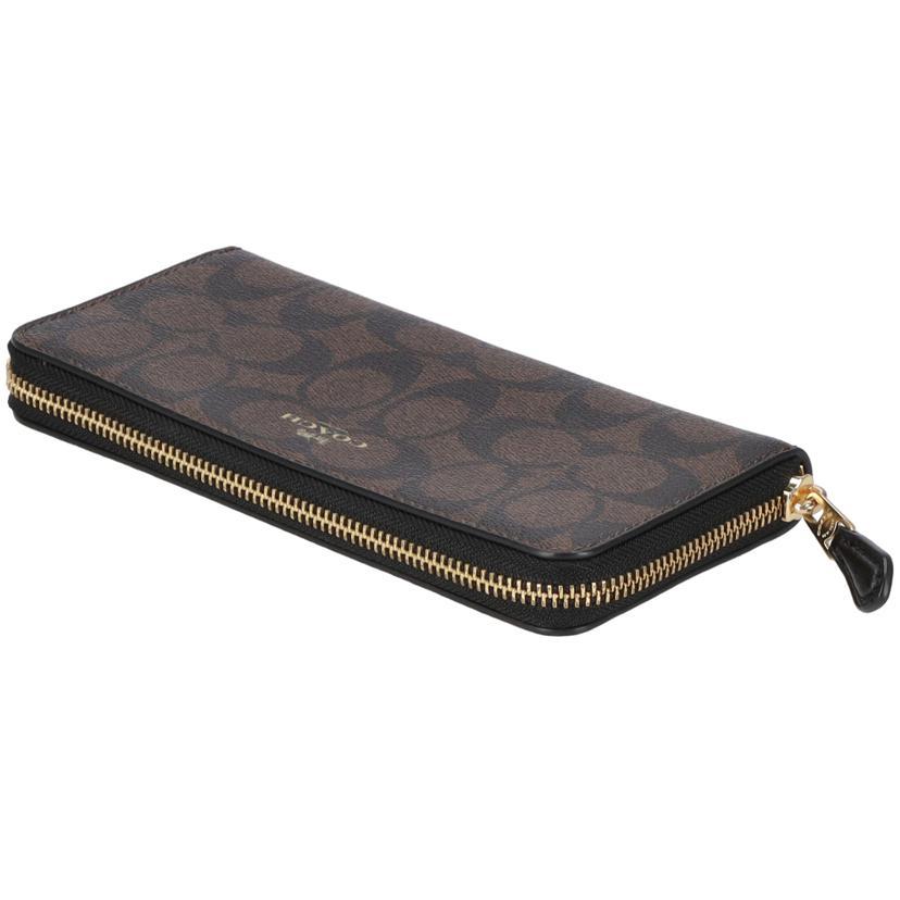 COACH コーチ/ラウンドファスナー長財布/シグネチャー・BR/F59267/B22**/Aランク/06【中古】 COACH（コーチ） コーチ/ラウンドファスナー長財布/シグネチャー・BR