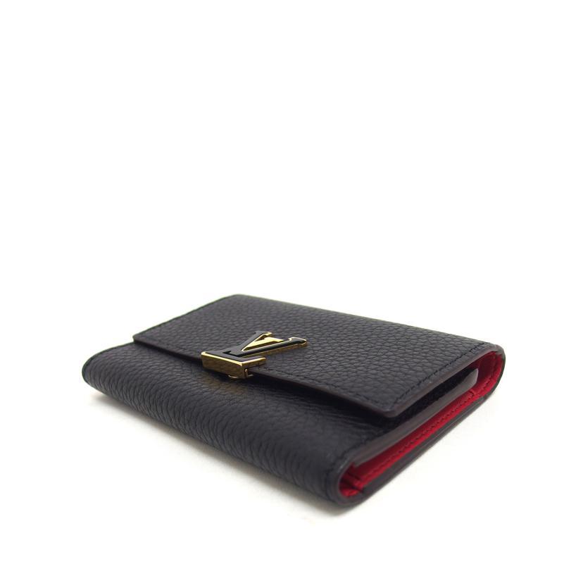 LOUIS VUITTON ルイ・ヴィトン/ポルトフォイユ・カプシーヌ コンパクト/ノワール・ホットピンク/M62157/IC/ABランク/04【中古】 ルイヴィトン トリヨン ポルトフォイユ・カプシーヌ コンパクト