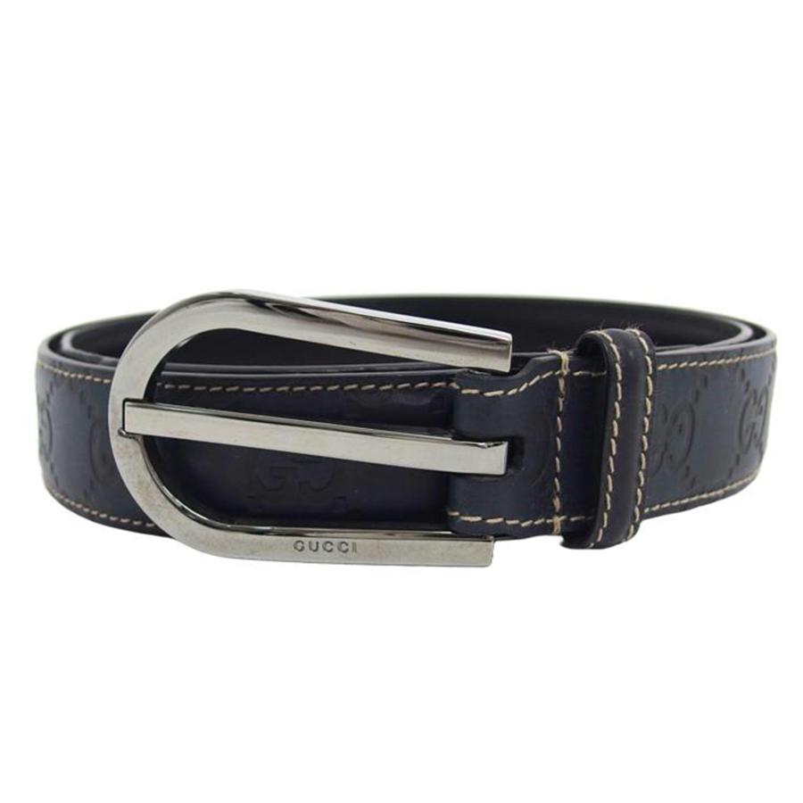 グッチ GUCCI ベルト GGレザー GUCCI（グッチ） グッチ/GG/レザーベルト/ネイビー/154649/176