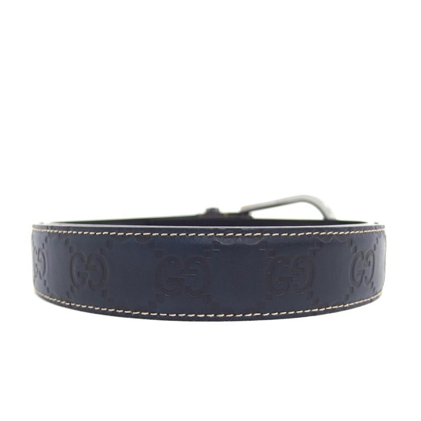 GUCCI（グッチ） グッチ/GG/レザーベルト/ネイビー/154649/176