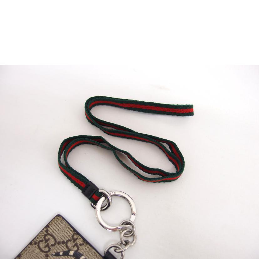 GUCCI グッチ/キングスネーク/カードホルダー/523903/534***/Aランク/05【中古】 GUCCI（グッチ） グッチ/キングスネーク/GGスプリームIDカードホルダー