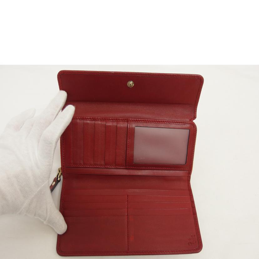 GUCCI グッチ/マイクログッチシマ/レザーラウンドファスナー長