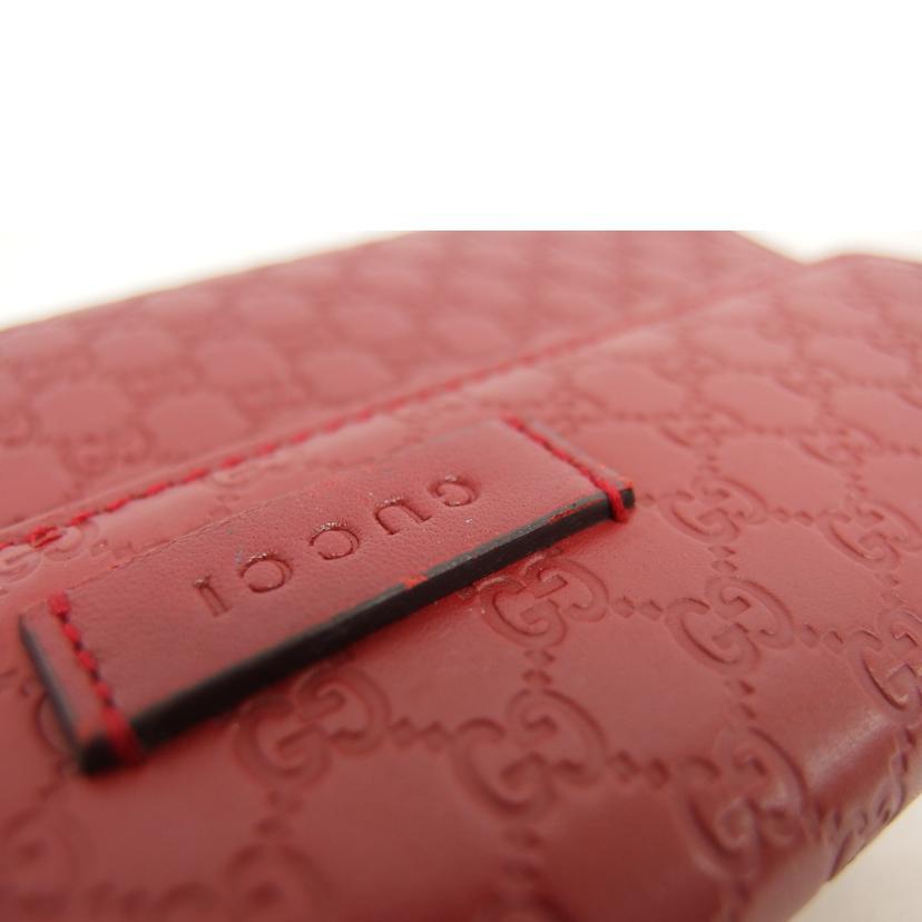 グッチ 長財布 GGレザー マイクログッチシマ レディース ブラック レッド GUCCI グッチ/マイクログッチシマ/レザーラウンドファスナー長
