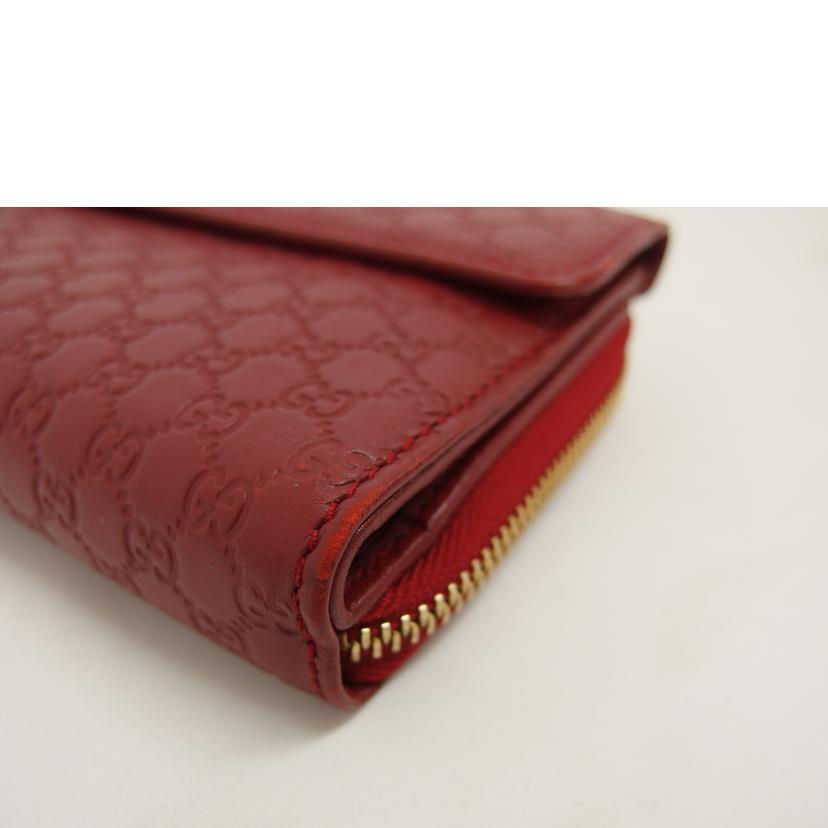 GUCCI グッチ/マイクログッチシマ/レザーラウンドファスナー長