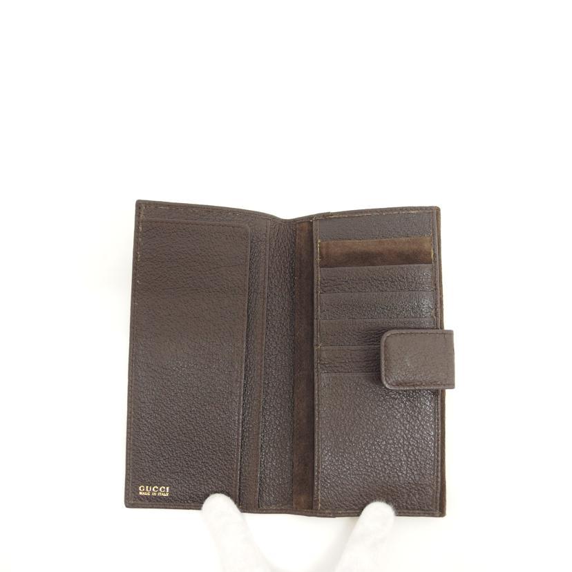 GUCCI グッチ/バンブー/Wホック二つ折り長財布/ブラウン/035・1137/186  