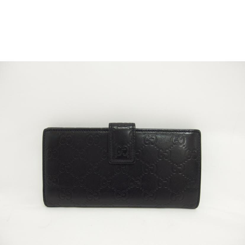 GUCCI（グッチ） グッチ/グッチシマ/Wホック長財布/ブラック/112715