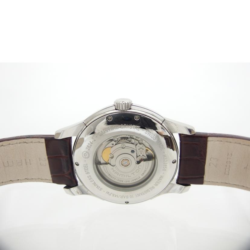 HAMILTON ハミルトン/ジャズマスター/レザーベルト/自動巻/H327150/282***/Bランク/04【中古】 HAMILTON ハミルトン/ジャズマスター/レザーベルト/自動巻/H327150/282