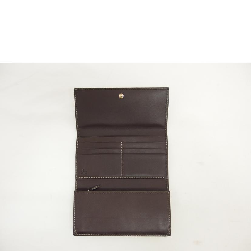 GUCCI グッチ/GGキャンバス/三つ折り長財布/ベージュ×ブラウン/181595 