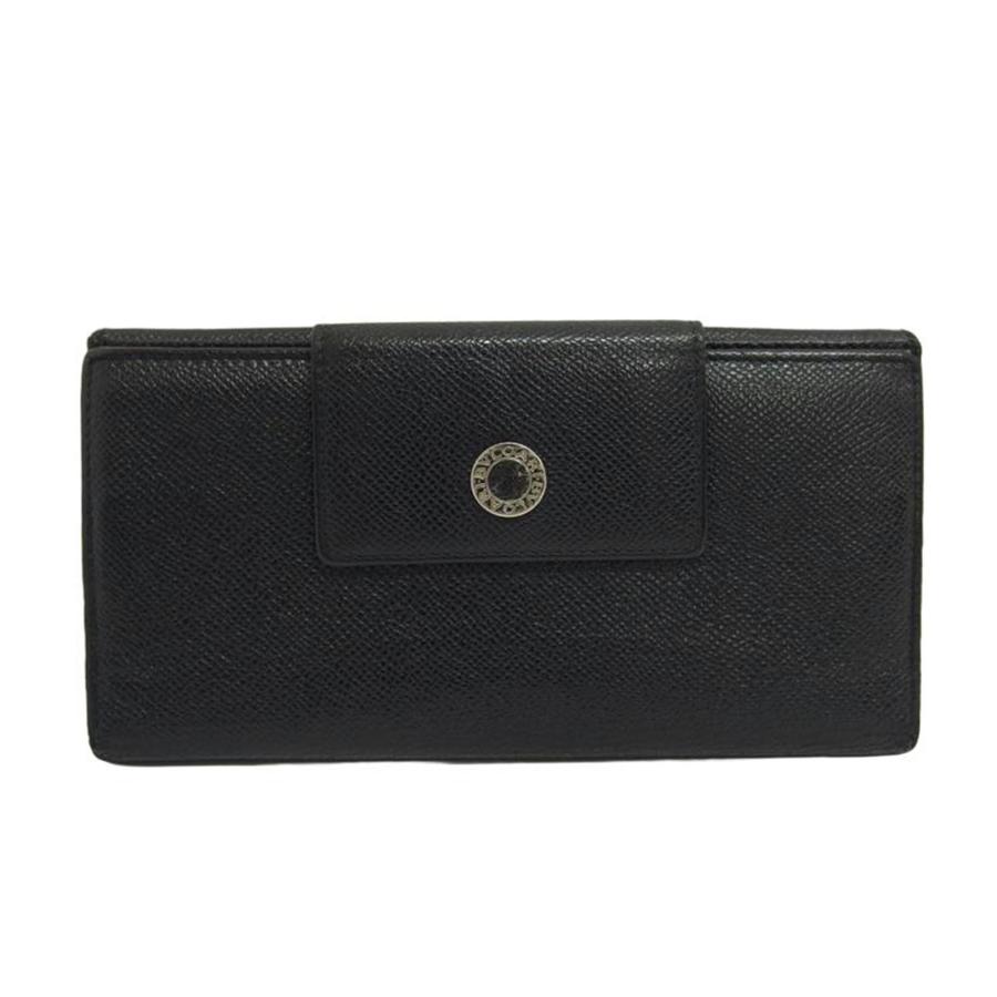 BVLGARI ブルガリ/ブルガリブルガリ/Wホック三つ折り長財布/ブラック 