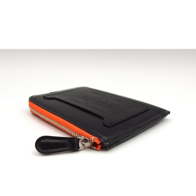 PORTER ポーター/レザーマルチウォレット/ブラック×オレンジ/384-02952