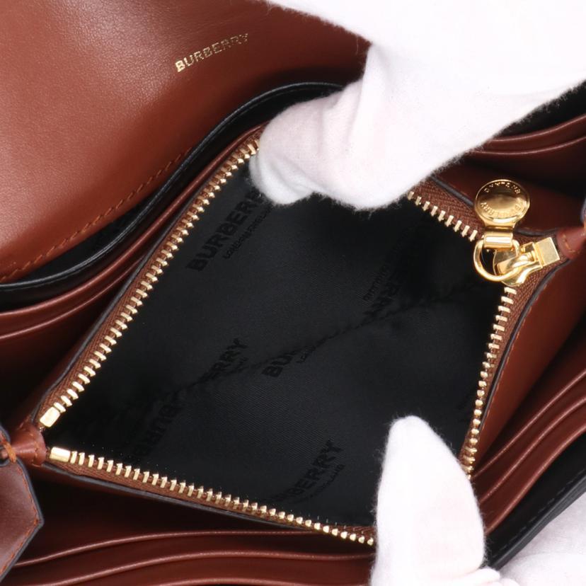 美品 BURBERRY TB MONOGRAM フラップ 長財布 BURBERRY バーバリー/ハルトンフラップTBモノグラム長財布/A