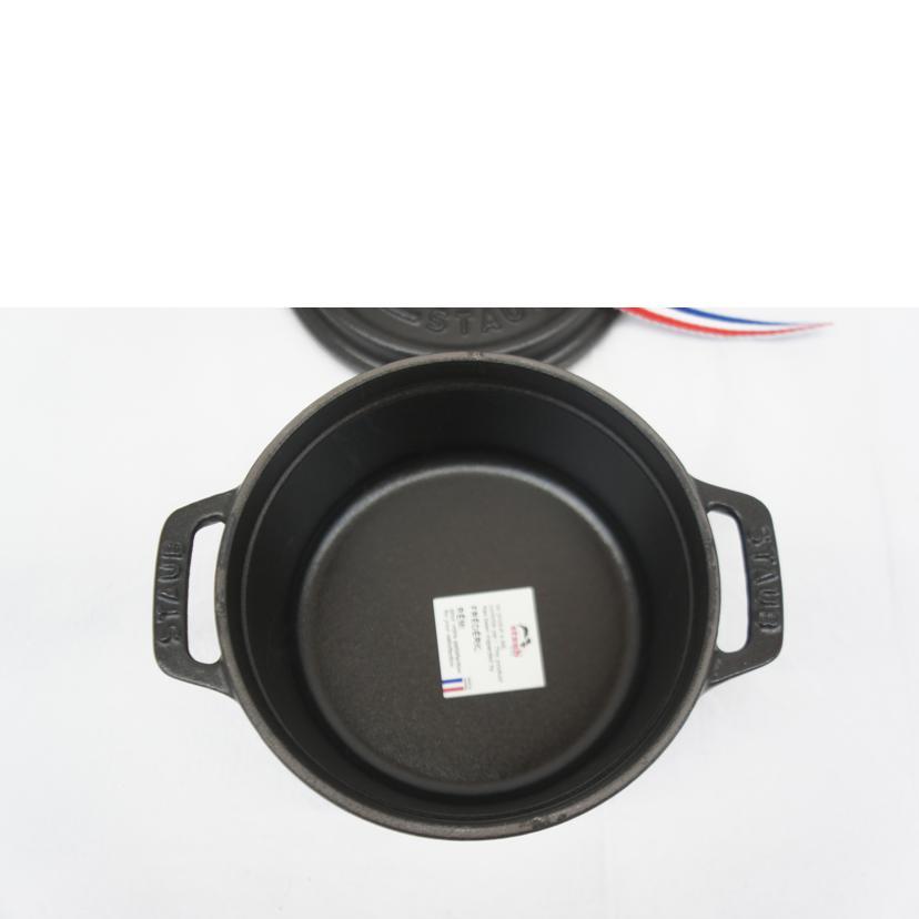 Staub ストウブ/ピコ ココット ラウンド 12cm ブラック/両手鍋/1101225  