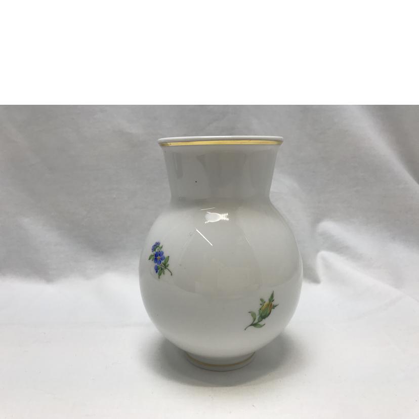 Meissen マイセン/黄色いバラと忘れな草 ベース 花瓶/ブランド食器/S  