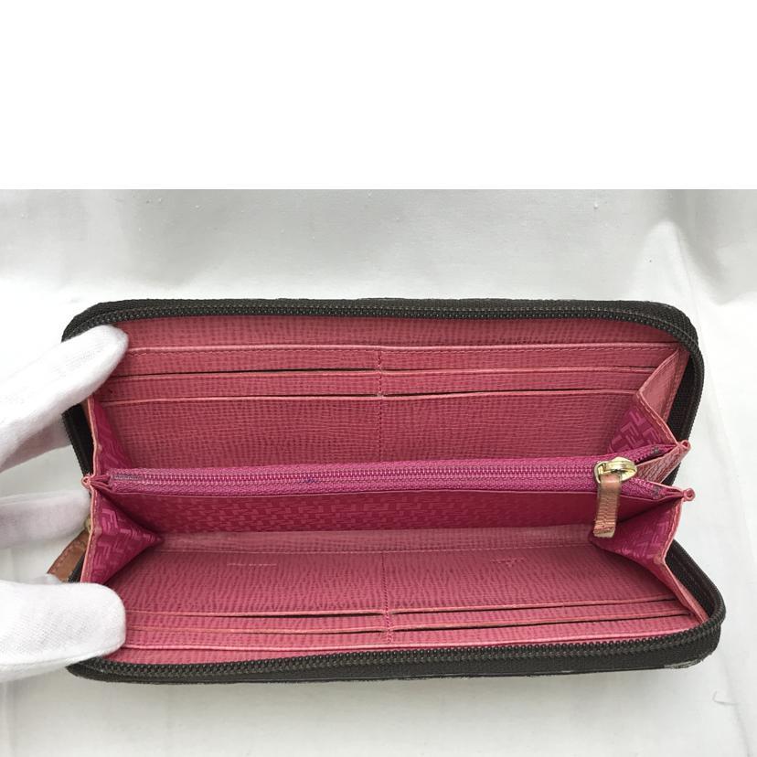 FENDI フェンディ/ズッカ柄ラウンドファスナー長財布/Bランク/51