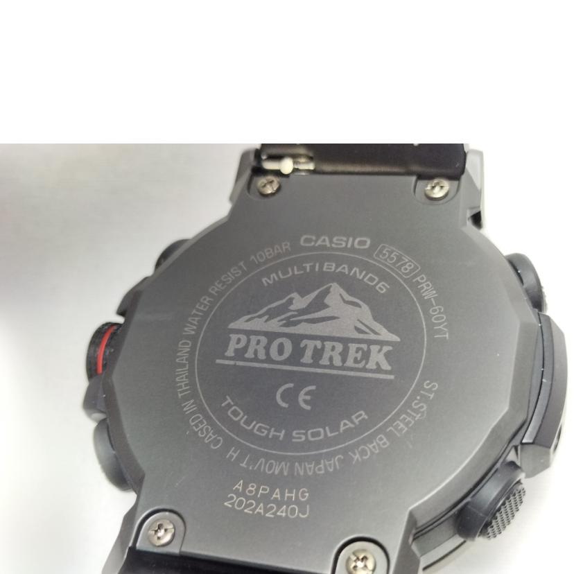 CASIO カシオ/PROTREK クライマーライン ソーラー電波/PRW-60YT-1JF/202*****/時計/Aランク/52【中古】 CASIO（カシオ） カシオ/PROTREK クライマーライン ソーラー電波/PRW