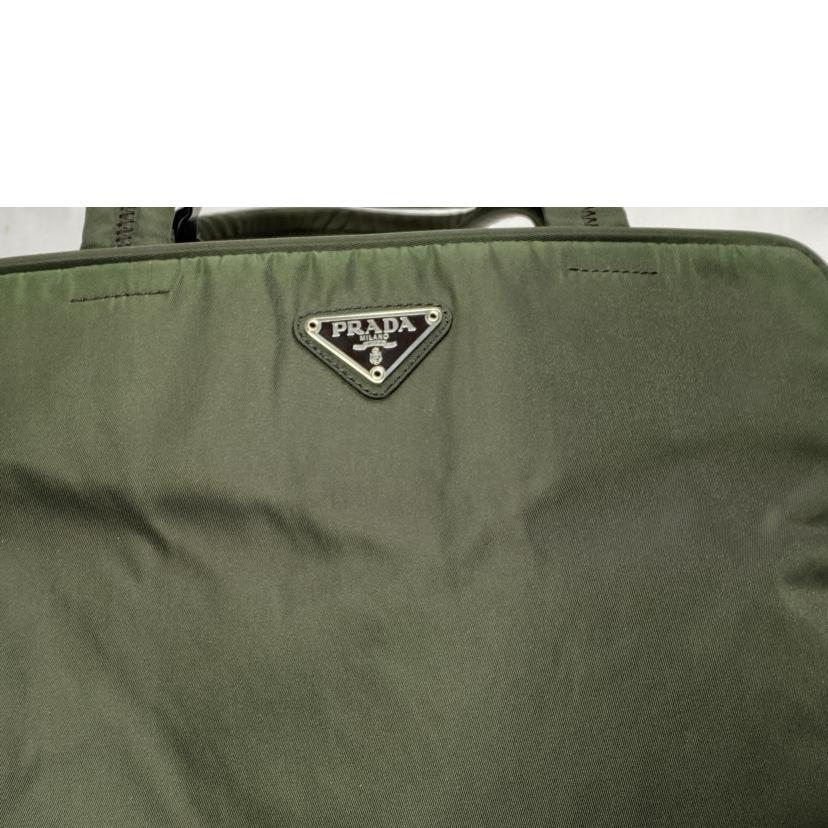 PRADA プラダ/テスートナイロン ハンドバッグ カーキ/B8497/BCランク/52【中古】