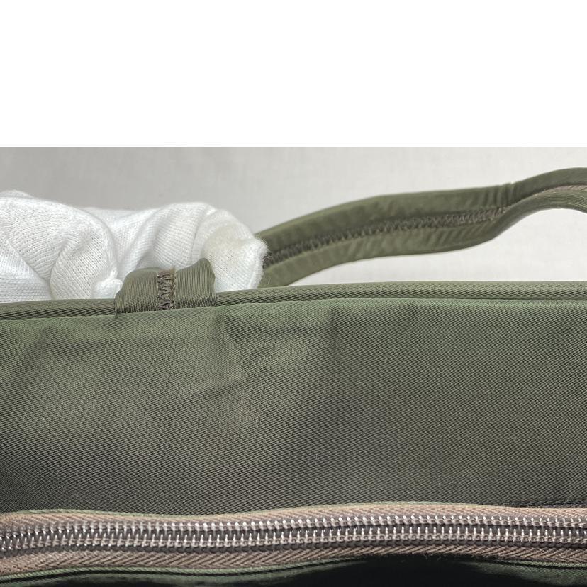 PRADA プラダ/テスートナイロン ハンドバッグ カーキ/B8497/BCランク/52【中古】