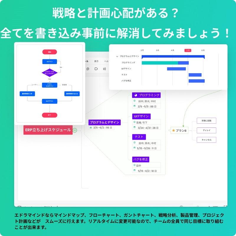 Wondershare EdrawMind（エドラマインド） マインドマップソフト 作図ソフト テレワークに最適Windows/Mac/Andriod対応DVDパッケージ版 ワンダーシェアーの画像