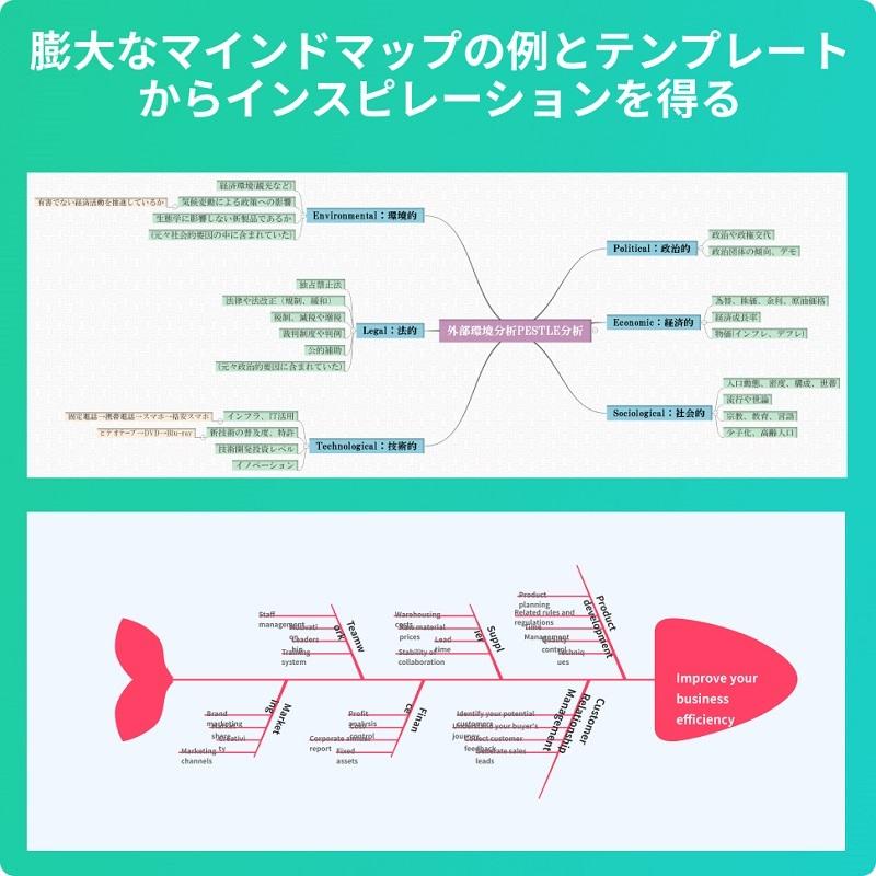 Wondershare EdrawMind（エドラマインド） マインドマップソフト 作図ソフト テレワークに最適Windows/Mac/Andriod対応DVDパッケージ版 ワンダーシェアーの画像