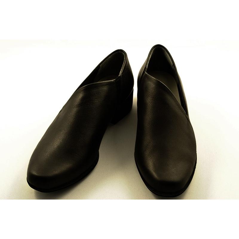 [送料無料]　日本製　Ｄｉｃｉ（ディッシィ）　とっても足元がきれいに見えるローヒールのスリッポン　７２１０２　黒｜wondershoes
