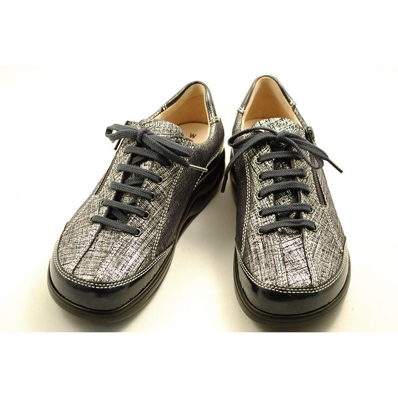 【送料無料】　fｉｎｎｃｏｍｆｏｒｔ（フィンコンフォート）　フィンナミック　２９１３　ＯＴＡＲＵ　　ネイビーエナメル・ネイビーシルバープリント｜wondershoes