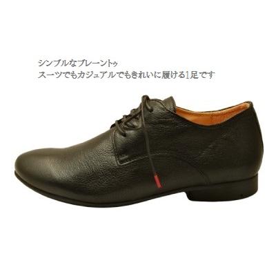 Think!（シンク）シンプルで履きやすプレーントゥ 0412 ブラック