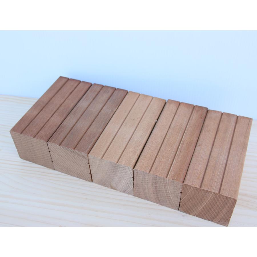 セランガンバツ材 7cm角材 長さ15cm（5本セット）DIY板材、木工