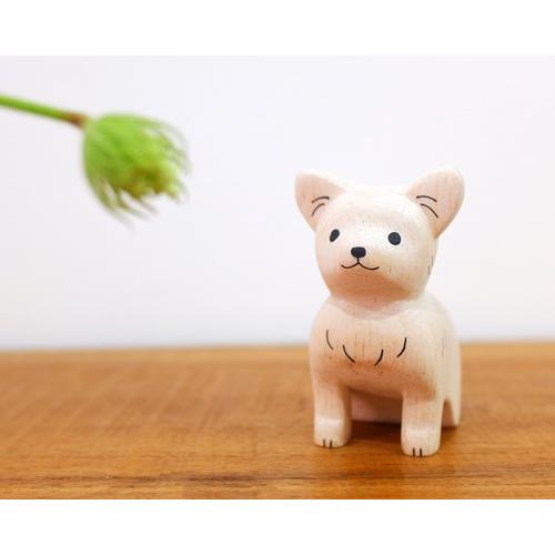 チワワ 犬 いぬ ドッグ dog インテリア 置物 木彫り 木製 動物雑貨｜wood-itsuki