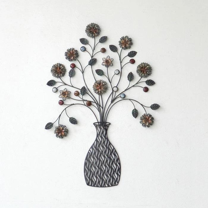 壁飾り ウォールデコ 壁掛け 花 花瓶 フラワーベース 花びん 可愛い おしゃれ ウォールアート アイアン インテリア雑貨 ディスプレイ雑貨 手づくり家具 ウッドギャラリー樹 通販 Yahoo ショッピング