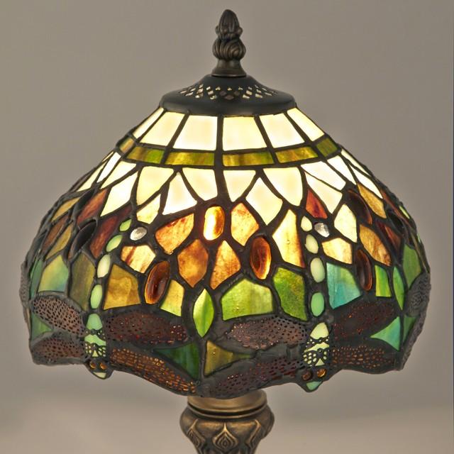 ステンドグラスライト　アンティーク　レトロ　昭和 ランプ ドラゴンフライデザイン ステンドグラスライト アンティーク レトロ 昭和 ランプ ドラゴン